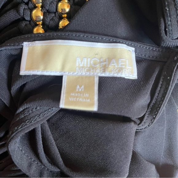 Michael Kors Black Top with Gold Accents - Picture 6 of 7